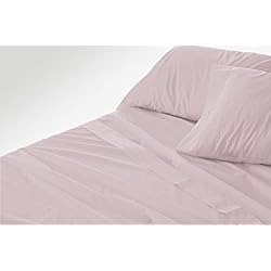 Ropa De Trabajo Vittorio Burrito Blanco Sábanas de Hostelería | Juego de Sábanas 150x190/200 | Ropa de Cama Algodón/Poliéster | Fácil Planchado | Color Rosa Nude | Disponible en Más Medidas