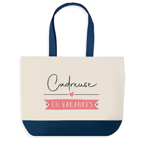 Grand Sac de Course Planetee Bleu Cadreuse en Vacances de Haute Résistance pour Provisions