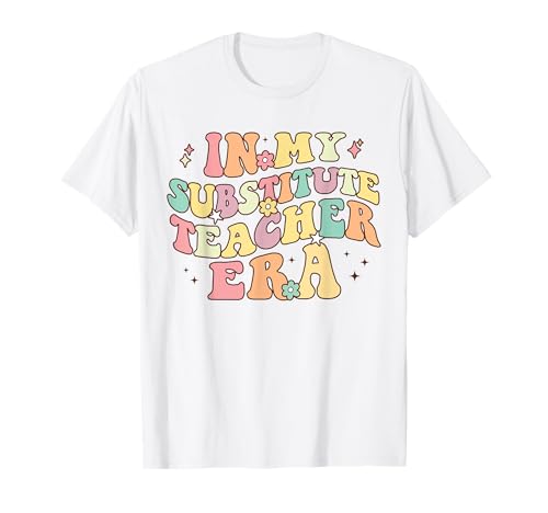 In My Substitute Teacher Era Retro Back To School Teacher Maglietta