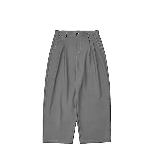 Niiyyjj Black Wide Leg Suit Pants Men Plus Size Draped