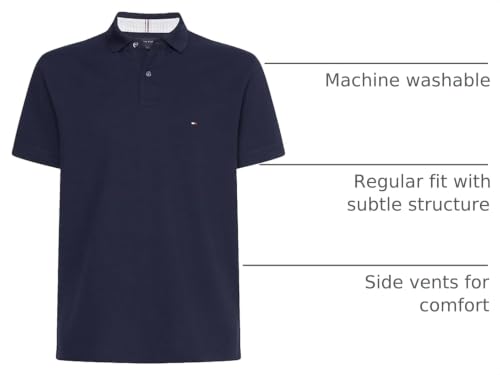 Image of Tommy Hilfiger Men's Short Sleeve Cotton Pique Polo Shirt in Regular Fit 2024 Collection