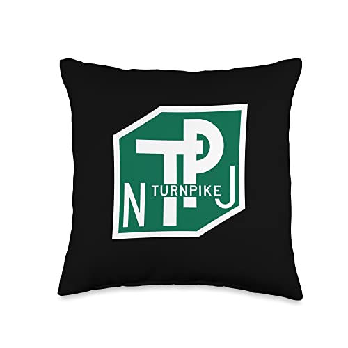 Miftees New Jersey Tees New Jersey Turnpike Throw Pillow, 16x16, Multicolor