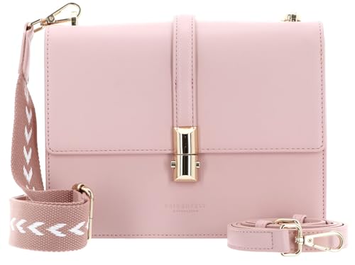 Sac crossbody Lilla Ro Seidenfelt Manufaktur boxy rose poudré et or