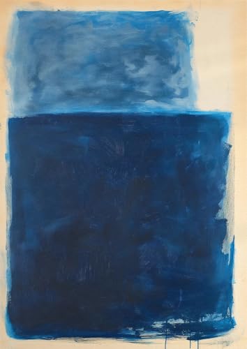 Toile Mark Rothko bleu et beige 60x80cm pour grand mur vide salon