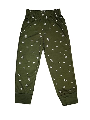 Image of Cotton Solid Track Pant for Boy's & Girl's | Playwear Pants for Kids Loose Fit Pants for Unisex Pack of 1 (OG-111-28 /1 Olive Green)
