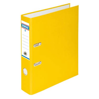 DONAU Pappordner 7,5 cm gelb