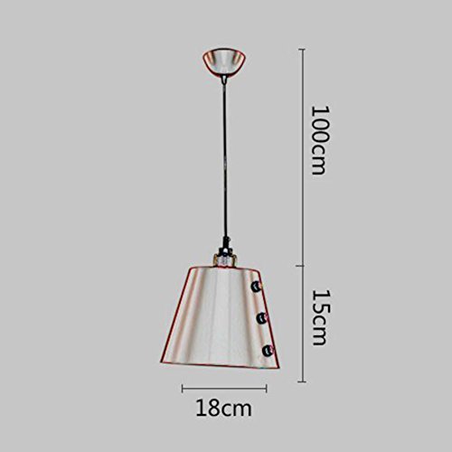 Chandelier métal coloré rétro C-18cm pour éclairage de restaurant