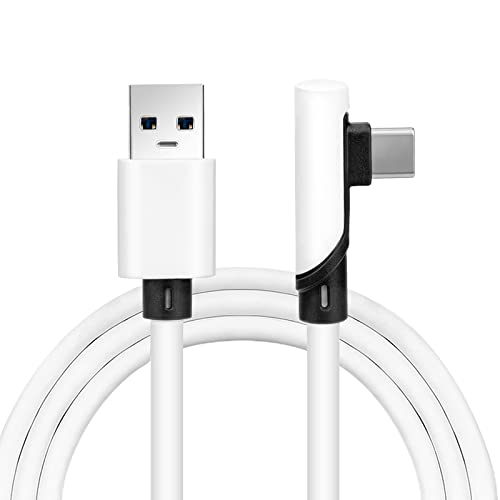 Link Cable 10FT Compatible with Oculus Quest 2 1 and PC Steam VR, USB 3.2 Gen 1 USB C Cable, High Speed Data Transfer Charging Cord Right Angled USB-A to USB-C Cable for VR Headset Gaming PC