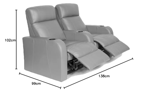 Image of Experience Supreme Comfort Electric Two-Seater Recliner(Cosmo) - Elegant Grey, Unrivaled Relaxation, Durable Design, & Exceptional Service