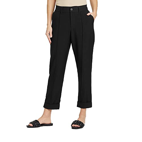 A New Day Women's High-Rise Slim Straight Leg Pintuck Ankle Pants -