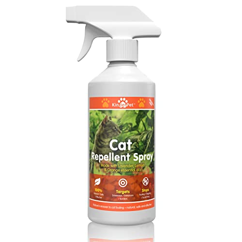 KinderPet® Cat Repellent Spray Big Value 1L Stop Cats Anti Fouling Cat Deterrent Stop Fouling Pooping Peeing Urinating Scratching Lavender Lemon Orange