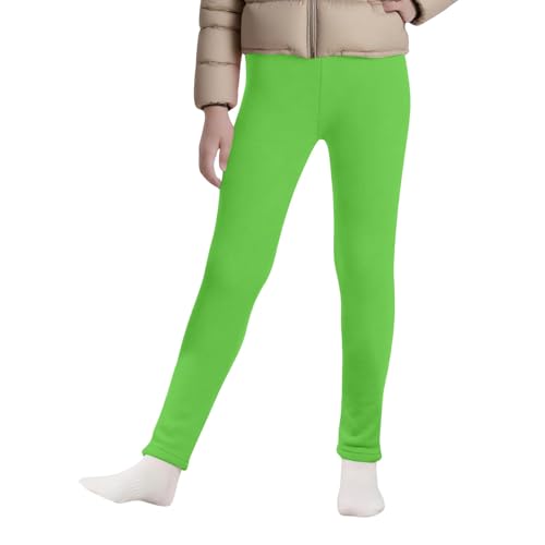 Girls Fleece Lined Leggings Kids Plain Thick Warm Tights Footless Winter Thermal Soft Cotton Pantyhose Stockings3