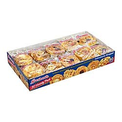 Svenhard'sSwedish Bakery Danishes, Assorted Flavors, Pack Of 30 Danishes