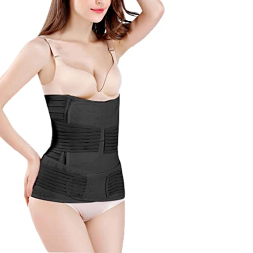 Image of 3 in 1 Maternity Postpartum Belly Support Band /Recovery Belly /Waist /Pelvis Belt, Breathable Post Pregnancy Belly Wrap Belt C-Section Recovery Shapewear (XX-Large Waist (43-48 Inches)) Black
