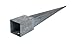 Produktbild Einschlagbodenhülse | aus Stahl, feuerverzinkt | 90x90 mm x 900mm | zum Einbringen von Pfosten 9x9 cm im Erdreich ohne Beton | Pfostenhülse | Boden-Einschlaghülse | Erdhülse | Bodenhülse
