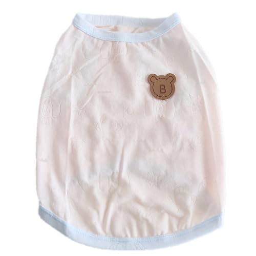 AttRex 犬服 Tシャツ 春夏 夏服 冷感 ひんやり 通気性 ペット服 ドッグウェア ペットウェア 可愛い 小中大型犬 タンクトップ 人気 仮装 日焼き防ぐ 脱毛保護 お散歩 お出かけ (L,ピンク)