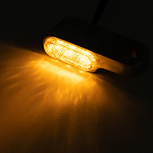 Motorcycle Turn Signal Mini Led Light Flashing Indicator Blinker Brake Clutch Marker Light Lever Flasher Bike Rear Lamp Amber Light For Scooter Cafe Racer #TOP1