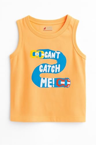 Image of Lush Plush Baby Boys & Baby Girl Relaxed Fit Colour Printed Cotton Vest | Ganji | Banian | Baniyan | Kids Sando for Infant Newborn Toddler