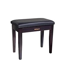Solid wood construction Cushioned vinyl seat top Storage compartment below the seat Rosewood finish; also available in satin black (RPB-100RW) and satin white (RPB-100WH)