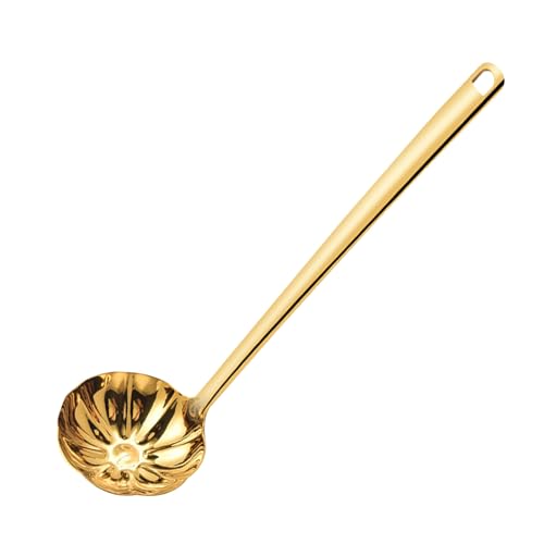 Cuchara de cocina de acero inoxidable y cucharón ergonómico resistente al calor 7