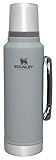 Stanley Classic Legendary Vacuum Bottle 1.5 qt | Wide Mouth with Leakproof Cup Lid | Keep Drinks Hot or Cold | Packable for Travel | Insulated Stainless Steel Thermos | BPA-Free | Hammertone Silver