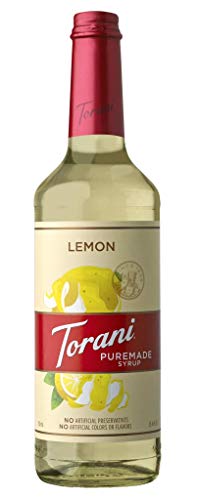 Torani Puremade Syrup, Lemon Flavor, Glass Bottle, Natural Flavors, 25.4 Fl. Oz., 750 mL