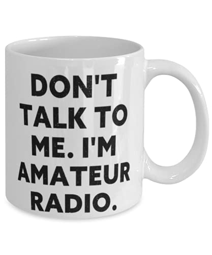Taza de cerámica Amateur Radio 15oz blanca miniatura 2