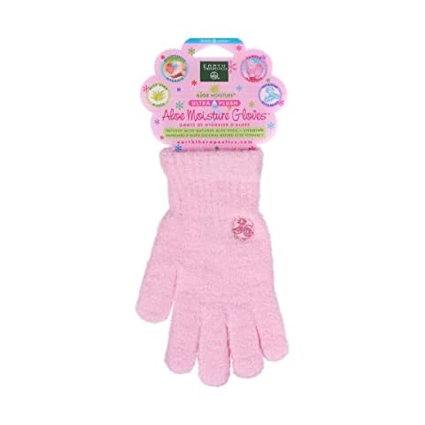 Earth Therapeutics Aloe Moisture Ultra Plush Moisturizing Gloves (Pink) 1 Pair Cover