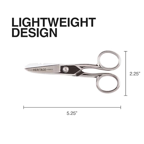 Ciseaux d'électricien dentelés Klein Tools 100CS pour dénuder net - 7