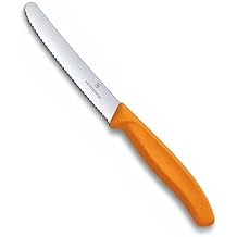 فيكتورينوكس VIC-6.7836.L119 Swiss Classic Utility - شفرة مستديرة مسننة ملونة مقاس 412 بوصة وعرض 34 بوصة عند المقبض برتقالي، متعدد الألوان