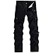 Pantalon D'extérieur Doublé en Molleton pour Hommes Pantalon Cargo de Randonnée Multi Poches Décontracté Pantalon de Combat Tactique Militaire (Noir,28)
