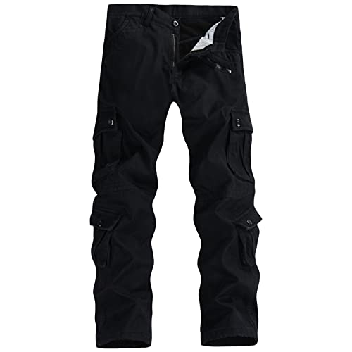 Pantalon cargo chaud d'hiver pour homme en coton doublé polaire à poches
