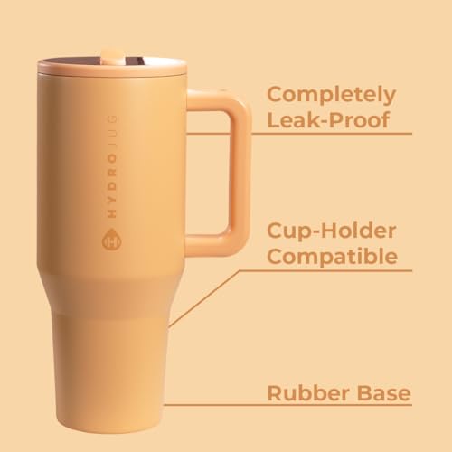 Image of HydroJug Traveler 40oz, Insulated Tumbler with Handle & Straw, Marigold