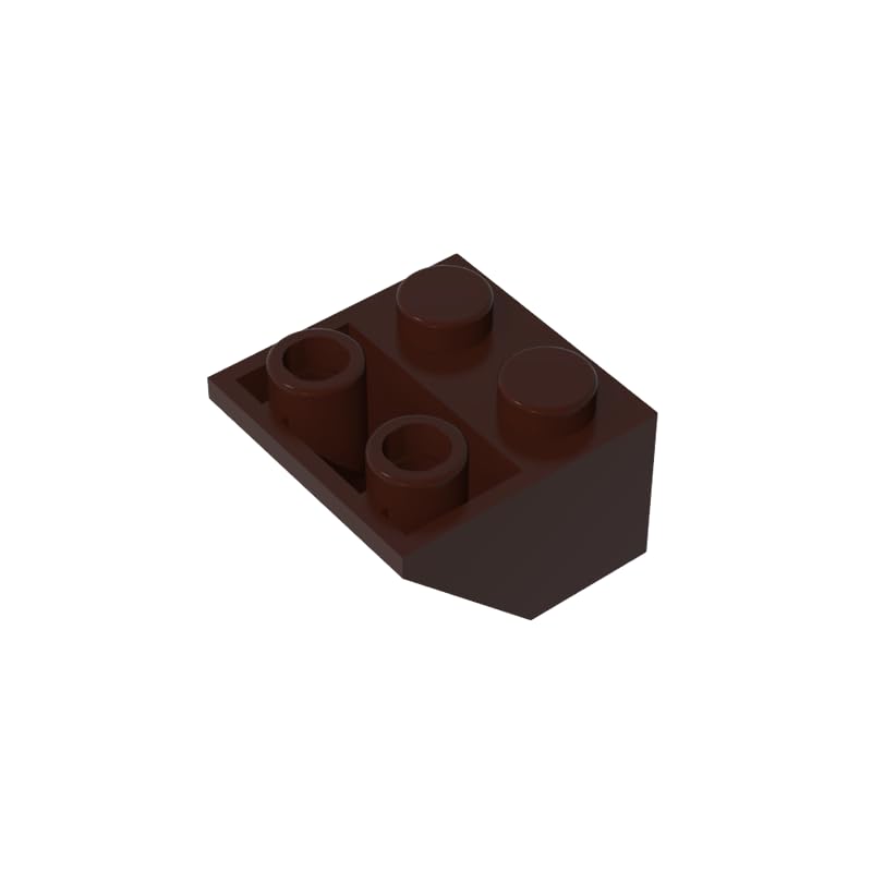 Gobricks 3660 Slope Brick 2x2 45° Inverted Slope 50 Pieces GDS-599 Compatible with Lego Building Blocks Color:Dark Brown