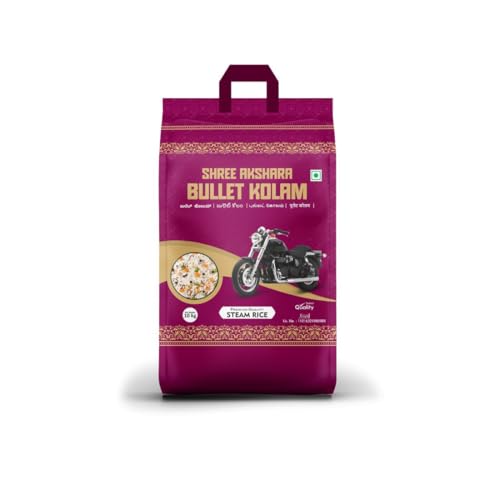 Image of Shree Akshara Bullet Kolam Steam 10 KG | Premium Quality Daily Use Rice