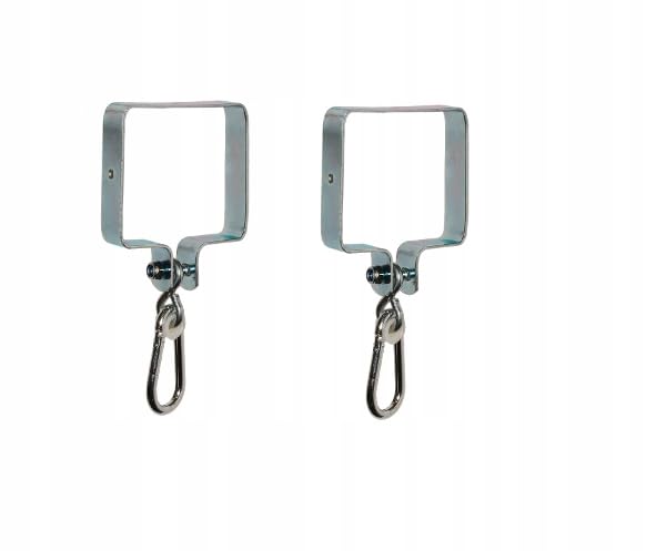 GigiToys® Gancho para columpio cuadrado de 120 x 120 mm, 2 unidades, ganchos para columpio, abrazadera de columpio, gancho para columpio, suspensión, fijación, para vigas de madera cuadradas