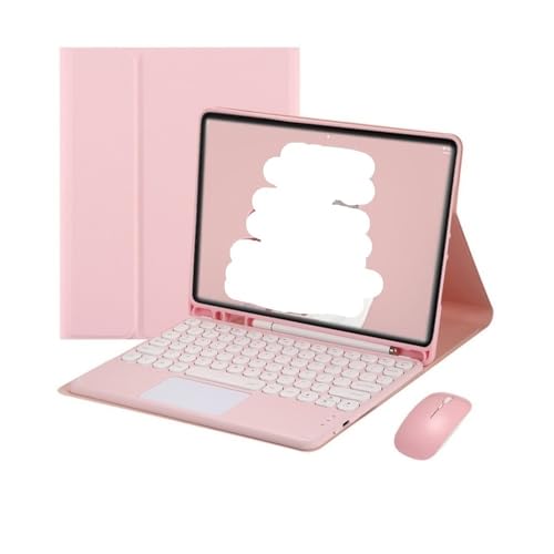 Étui iPad Pro 11 M4 2024 clavier tactile souris protection magnétique rose JiuRui