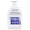 Olay Face Wash Daily Facial Cleanser with Retinol, Peptides and Glycerin, Smoothing and Hydrating Anti Aging Face Wash, Sulfate Free Cream Cleanser for Mature Skin, Daily Use, 16 Oz