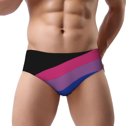Lgbtq Bisexual Pride Men'S Brief Underwear Underpants Triangle Briefs With Pouch