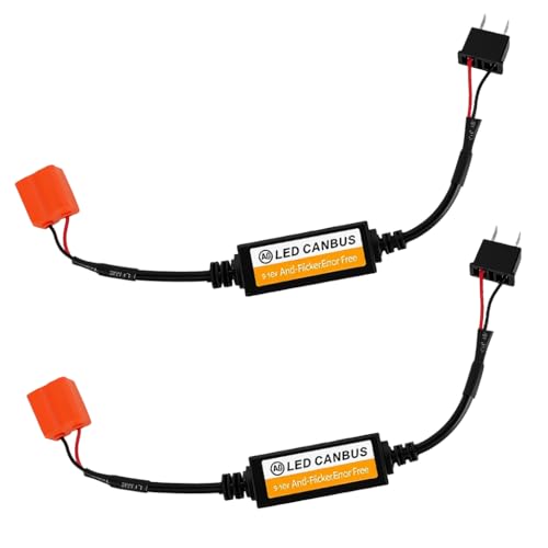 STHIRA® 2PCS H7 LED Bulb Decoder, H7 LED Light CANbus Decoder Anti Flicker Harness, Resistor Decoders Error Free Adapter, Fix Headlights Fog Light...