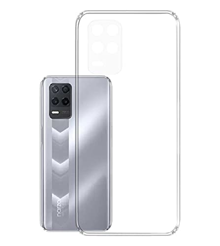 Image of Soft Silicone Back Cover Compatible with Realme 9 5G / 8s 5G / 8 5G / Narzo 30 5G, Transparent Case