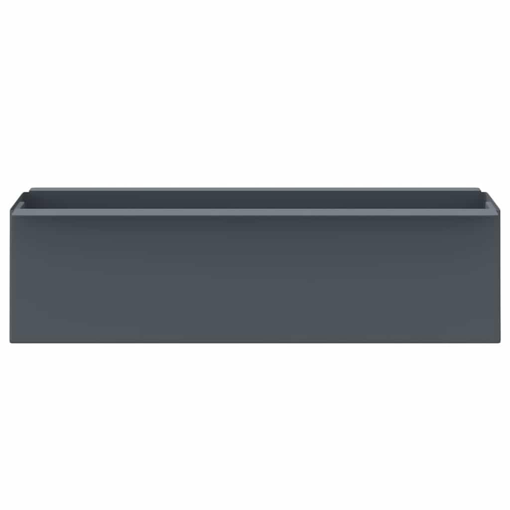 Graue Pflanzkästen für Europaletten 12 Stück aus PP 36x13,5x9,5 cm Hochbeet Balkon Garten
