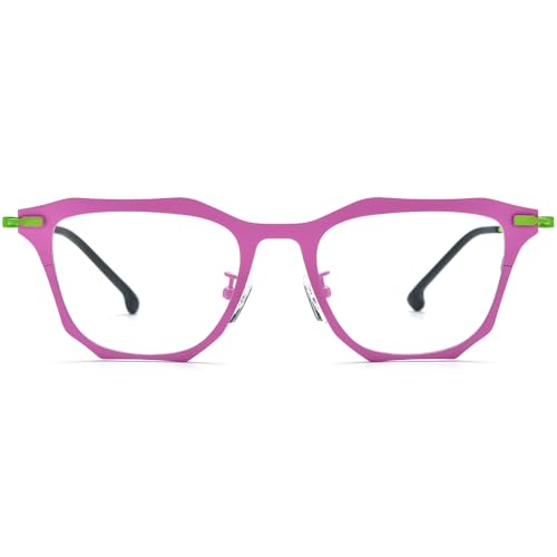 Image of FONEX Pure Titanium Glasses Frame Men Square Magnet Clip On Eyeglasses with Polarized Lens