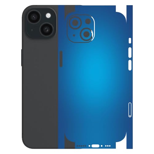 Image of AtOdds - Full Body Back Screen Guard Protector Film - Lamination Wrap Skin Sticker for iPhone 15 | Scratchproof Matte Finish (Design - Aqua Blue)