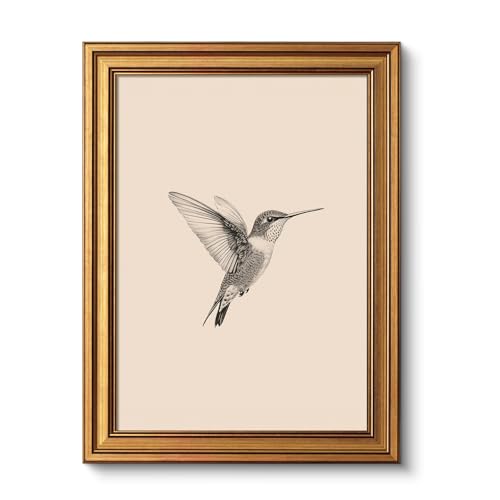 VIYYIEA Vintage Gold Framed Wall Art for Living Room, Birds Canva...