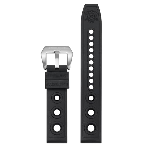 Steeldive Rubber Dive Watch Strap, 20mm Soft Replacement Watch Bands Black Waterproof Sport...