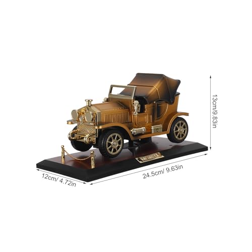 Caja de música coche antiguo para decoración escritorio sin pilas 3