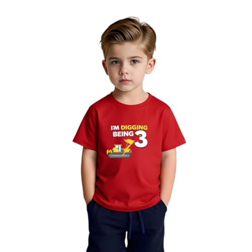 3Rd Year Birthday T-Shirt For Boys And Girls - Fun Cute Third Outfit Soft Cotton Short Sleeve Toddler Tshirt Perfect Baby'S Celebration Unisex