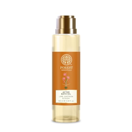 Image of Forest Essentials- After Shower on Wet Skin, After Bath Oil Lime Saffron Oudh||