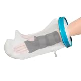 Tideshake 100 % wasserdichte Gipsabdeckungen für Duscharm, wiederverwendbarer Halbarm-Gussschutz, Gipsbeutel, Gipshülse – wasserdichter Schutz für Wunden, Finger, Handgelenke, Arme (Erwachsene)